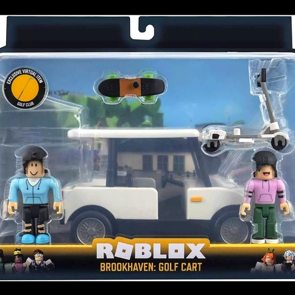 Roblox Brookhaven Golf‎ Cart Figure Set NIB - Picture 1 of 5